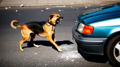 Jak oduczyć psa rzucania się na samochody podczas spacerów